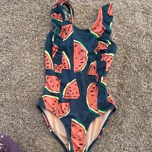 Tea Collection Watermelon Slice One Piece Swimsuit size 12 GUC